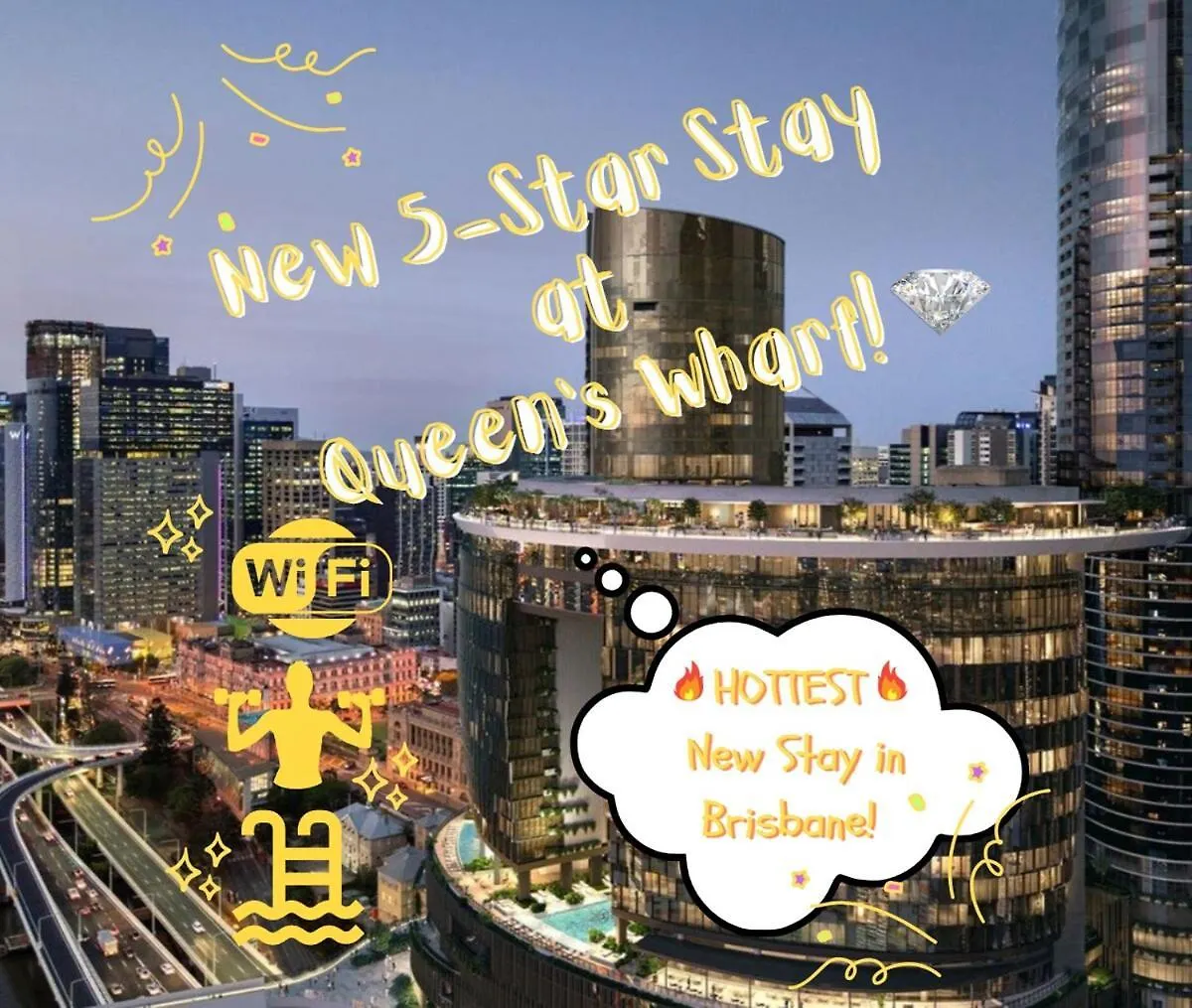 Queen'S Wharf-Be The First To Stay At A 5-Star Apt ブリスベン